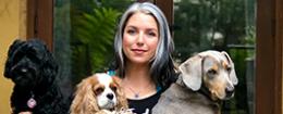 Amanda Ree with three dogs