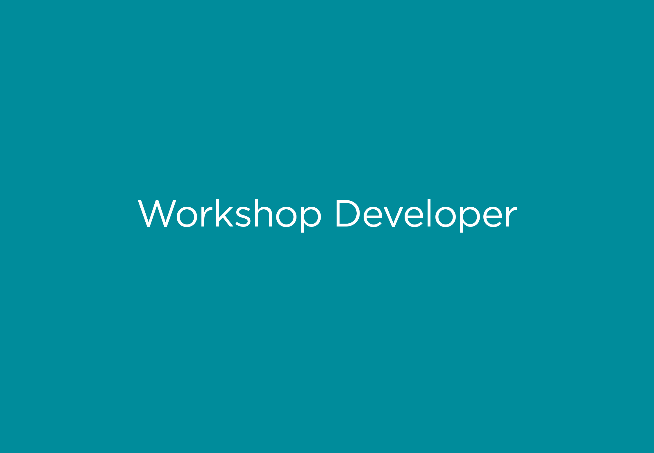 Workshop Developer