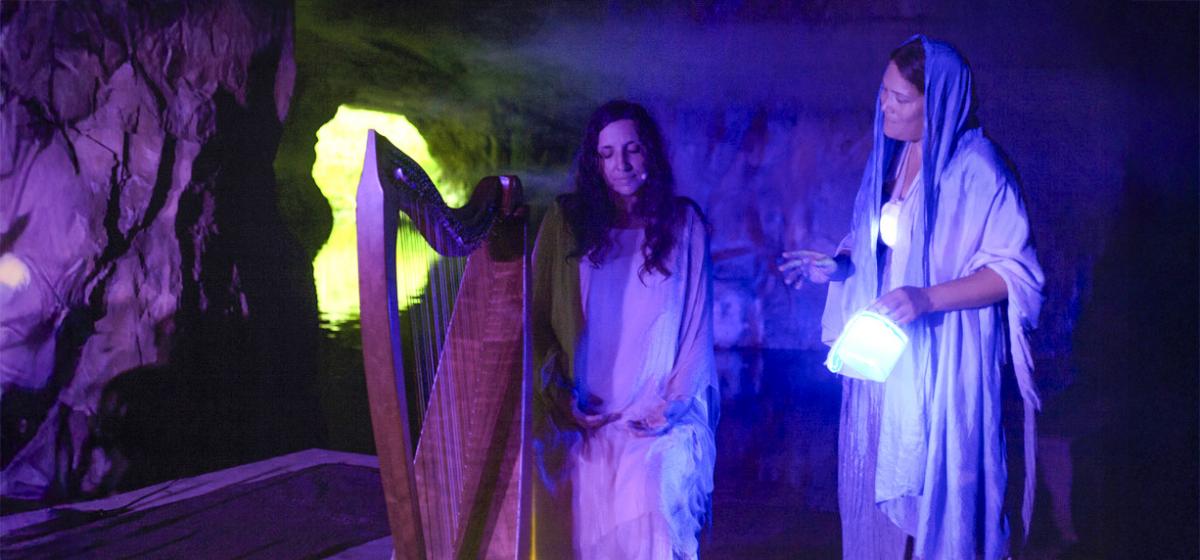 Earth Opera performance in a cave