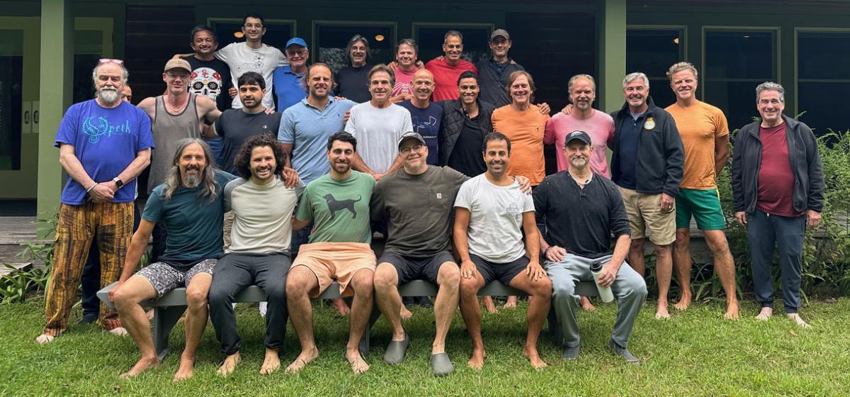 Participants in David Elliott's Mens Retreat in 2024