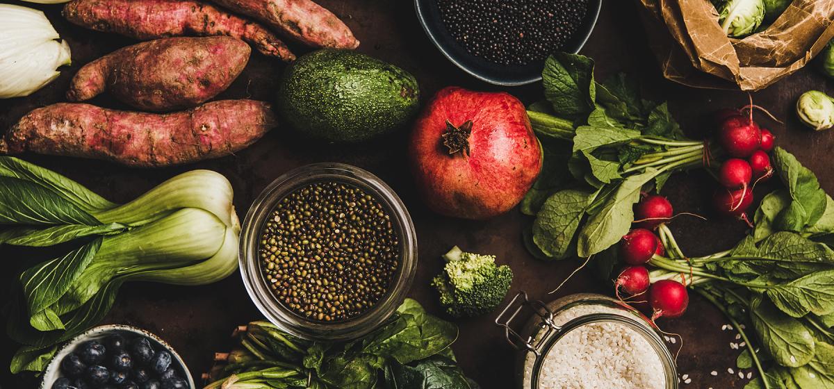 Table full of healthy foods