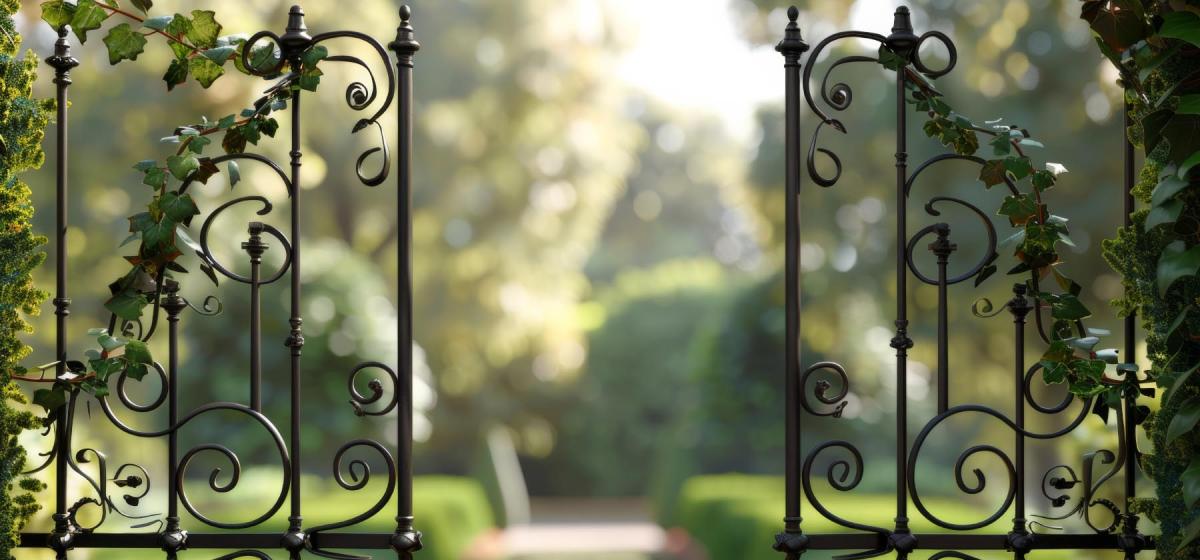 open gate looking into a garden