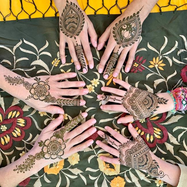 Hand with henna